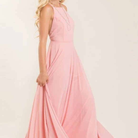 Pink Flowy Maxi Dress - Picture 1 of 6